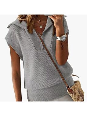 Cozy Coastal Women's Gray Cowl Neck Sweater Size 2XL
